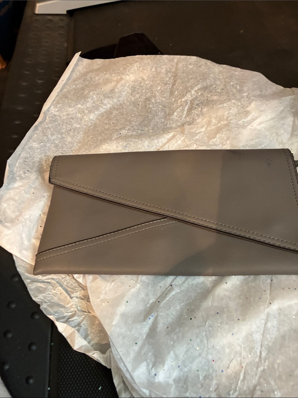 Elegant Gray Envelope Clutch - Women's Evening Bag